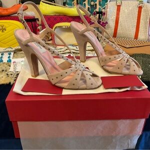 Valentino Beige Studded Heels